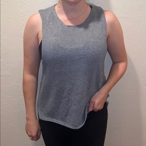 Grey Crotchet Muscle Tee